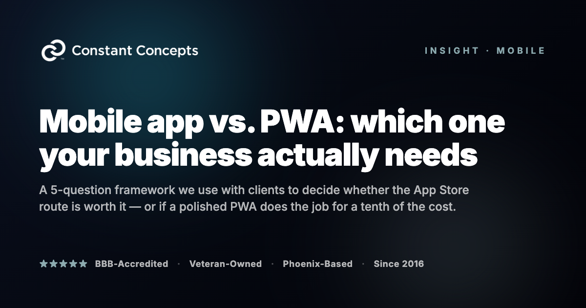 Mobile app vs. PWA: which one your business actually needs