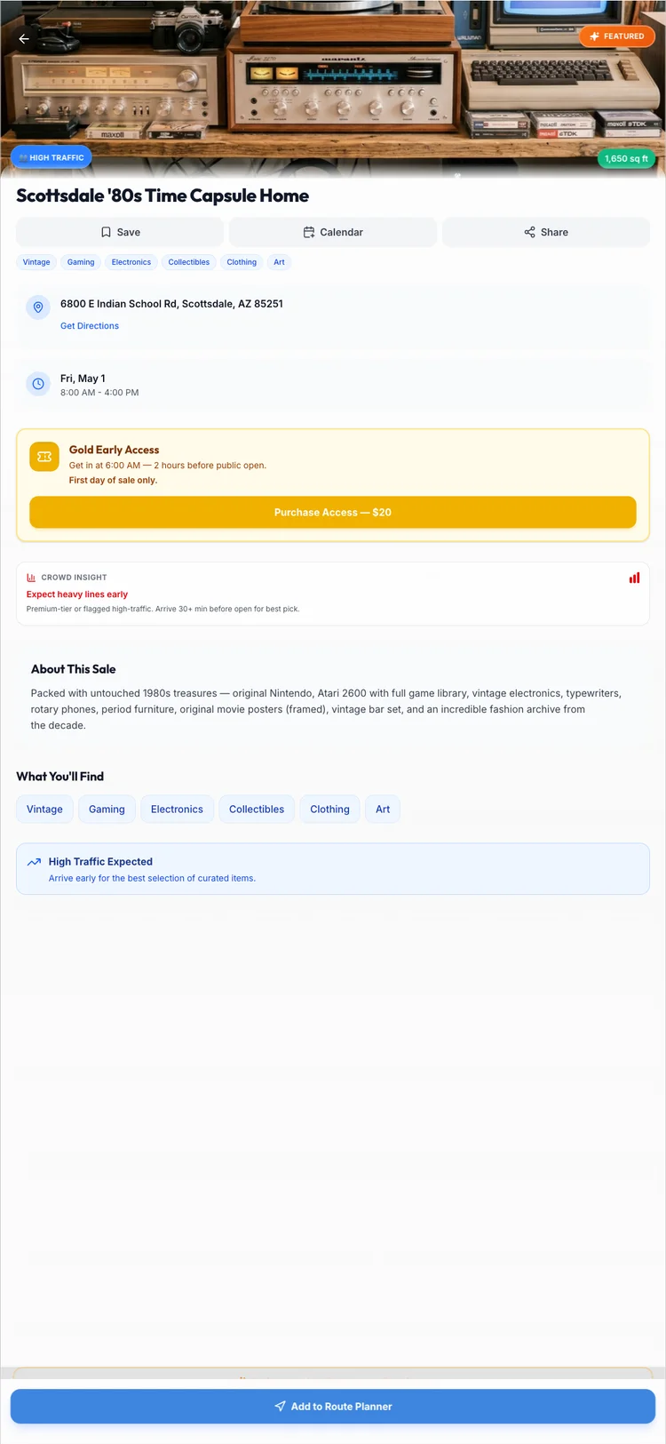 First Pick: Estate Sale Finder — screen 3